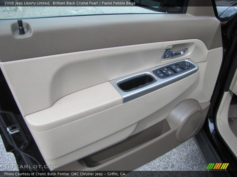 Brilliant Black Crystal Pearl / Pastel Pebble Beige 2008 Jeep Liberty Limited