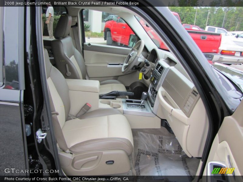 Brilliant Black Crystal Pearl / Pastel Pebble Beige 2008 Jeep Liberty Limited