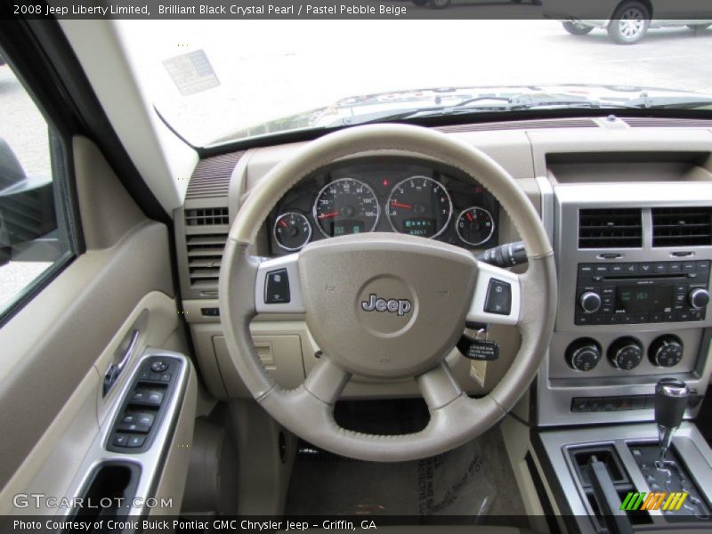 Brilliant Black Crystal Pearl / Pastel Pebble Beige 2008 Jeep Liberty Limited