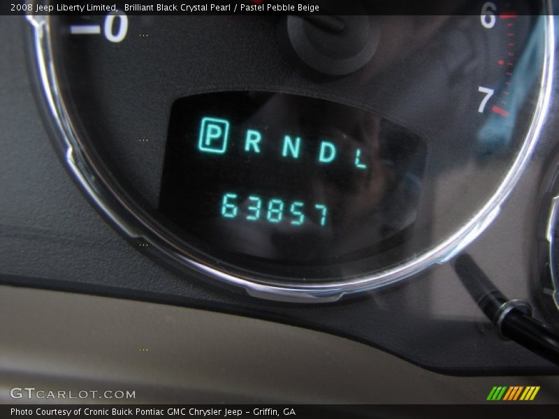Brilliant Black Crystal Pearl / Pastel Pebble Beige 2008 Jeep Liberty Limited