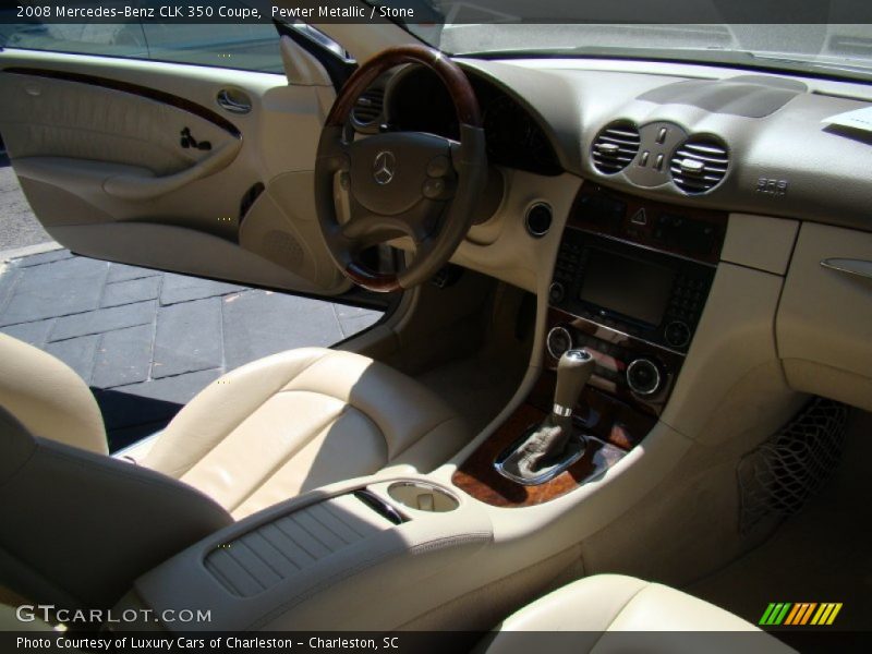 Pewter Metallic / Stone 2008 Mercedes-Benz CLK 350 Coupe