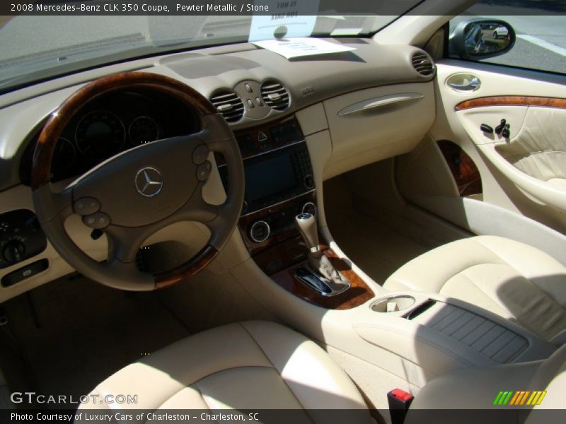Pewter Metallic / Stone 2008 Mercedes-Benz CLK 350 Coupe