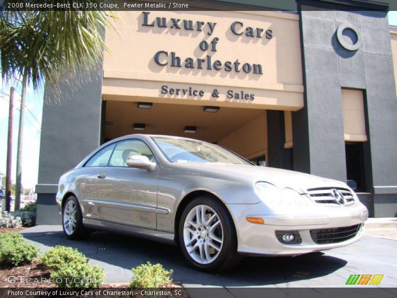 Pewter Metallic / Stone 2008 Mercedes-Benz CLK 350 Coupe