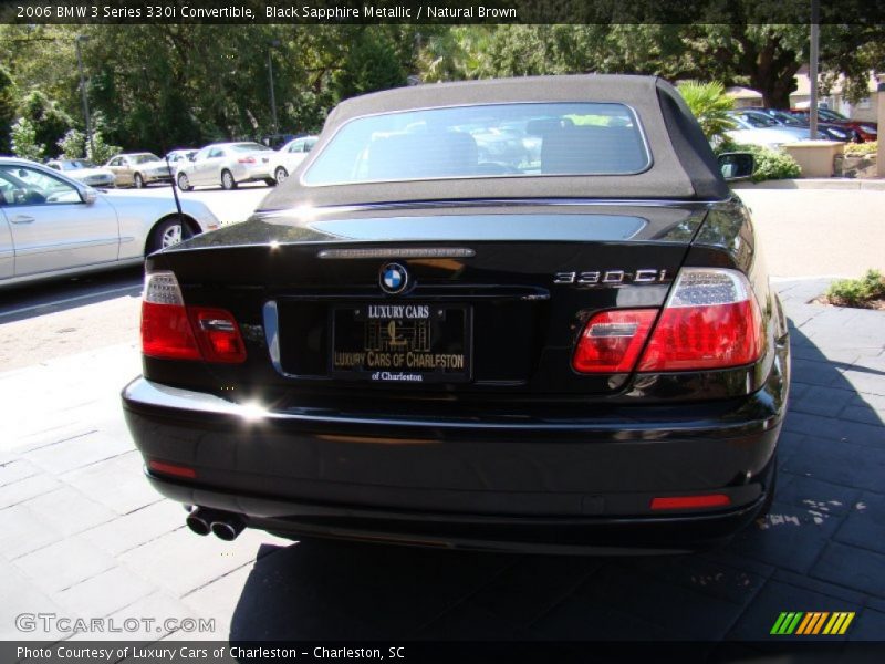 Black Sapphire Metallic / Natural Brown 2006 BMW 3 Series 330i Convertible