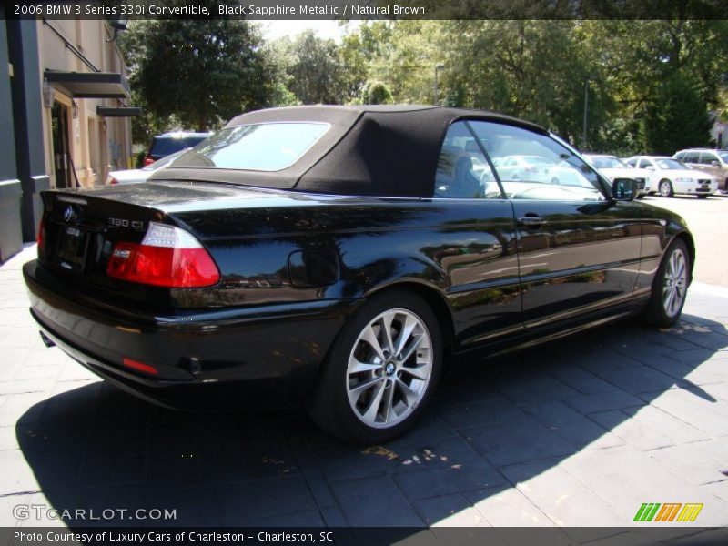 Black Sapphire Metallic / Natural Brown 2006 BMW 3 Series 330i Convertible