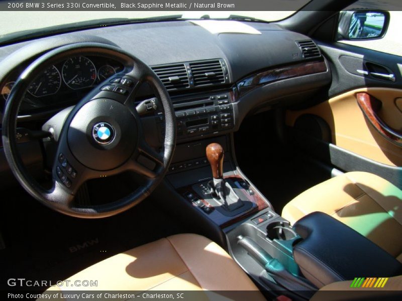 Black Sapphire Metallic / Natural Brown 2006 BMW 3 Series 330i Convertible