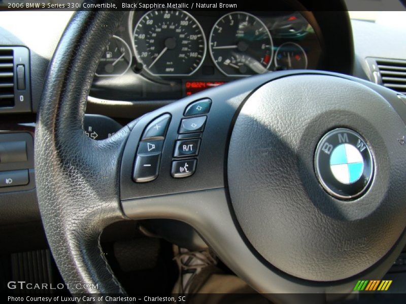 Black Sapphire Metallic / Natural Brown 2006 BMW 3 Series 330i Convertible