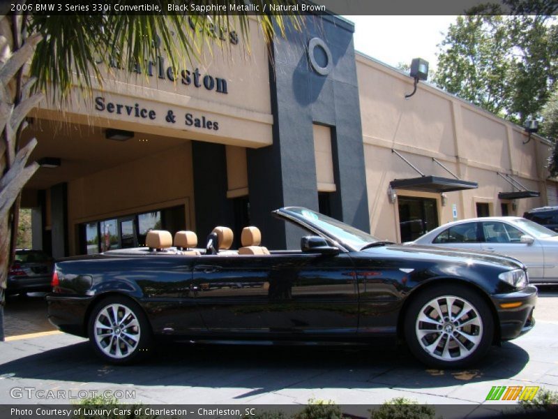 Black Sapphire Metallic / Natural Brown 2006 BMW 3 Series 330i Convertible