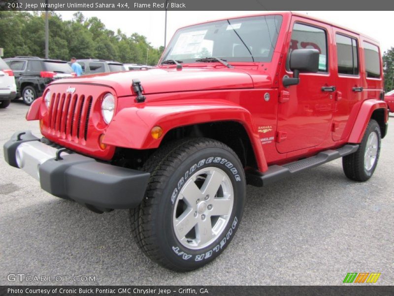 Flame Red / Black 2012 Jeep Wrangler Unlimited Sahara 4x4