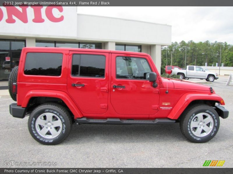 Flame Red / Black 2012 Jeep Wrangler Unlimited Sahara 4x4