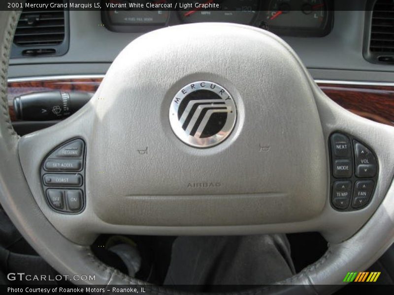Vibrant White Clearcoat / Light Graphite 2001 Mercury Grand Marquis LS