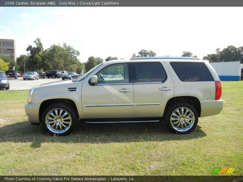 Gold Mist / Cocoa/Light Cashmere 2008 Cadillac Escalade AWD