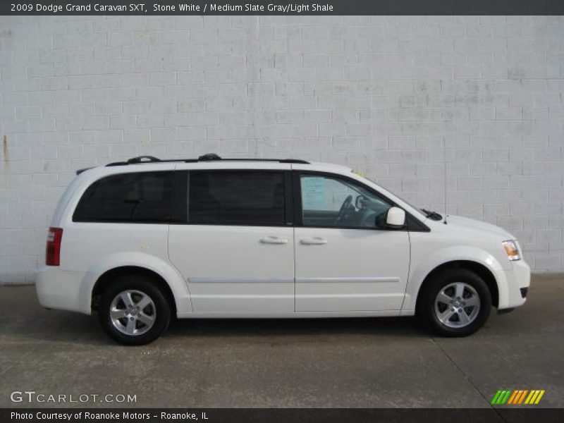 Stone White / Medium Slate Gray/Light Shale 2009 Dodge Grand Caravan SXT