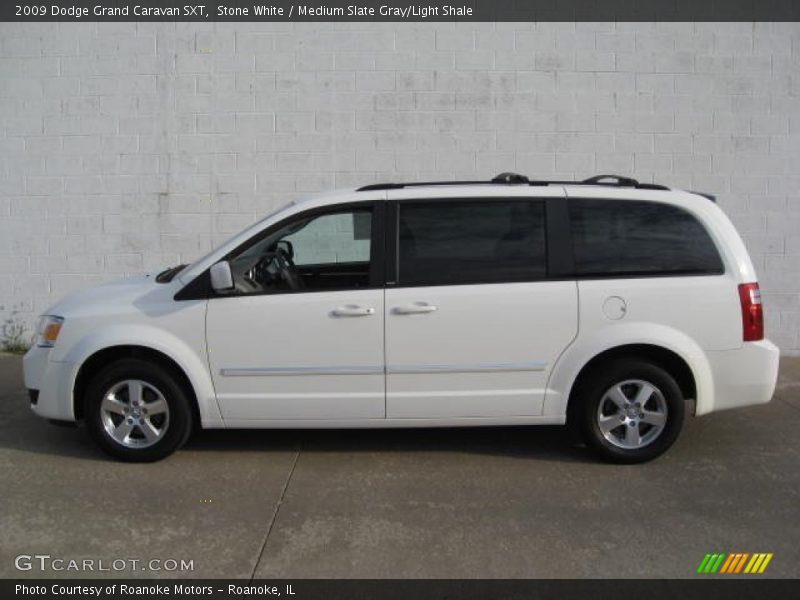 Stone White / Medium Slate Gray/Light Shale 2009 Dodge Grand Caravan SXT