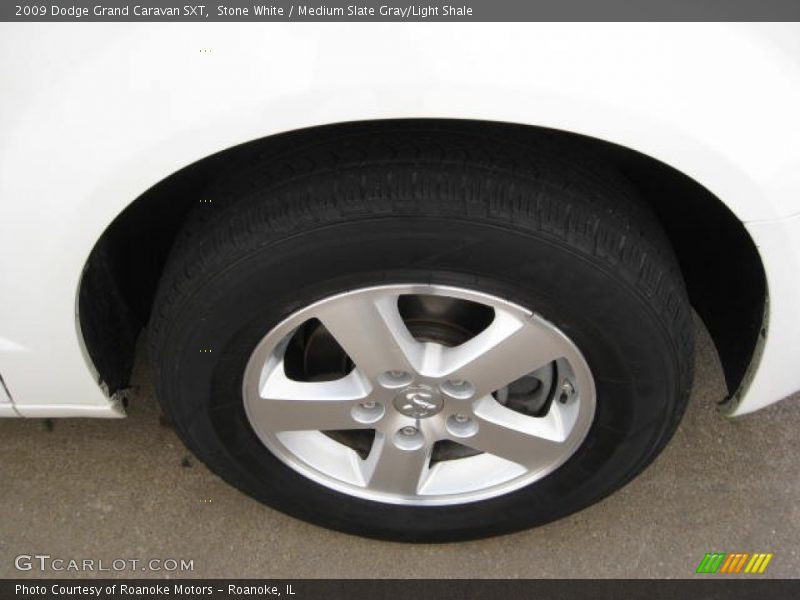 Stone White / Medium Slate Gray/Light Shale 2009 Dodge Grand Caravan SXT