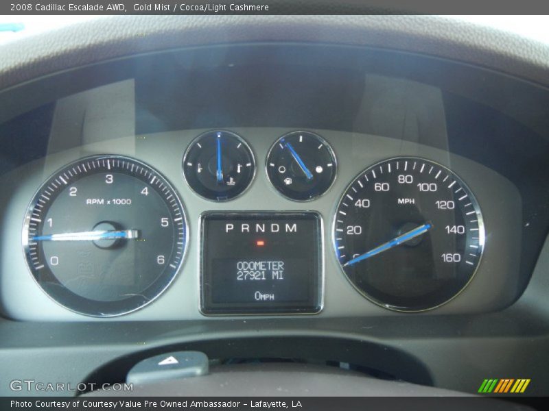 Gold Mist / Cocoa/Light Cashmere 2008 Cadillac Escalade AWD