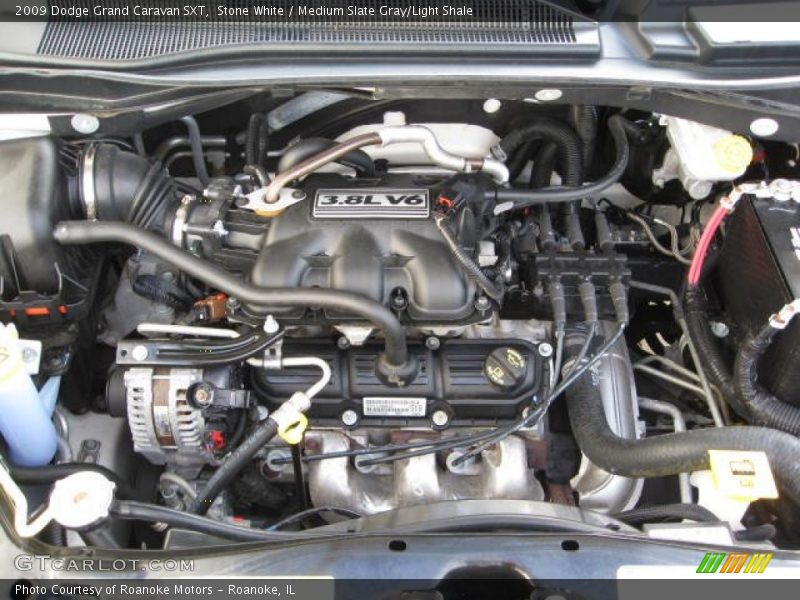 Stone White / Medium Slate Gray/Light Shale 2009 Dodge Grand Caravan SXT