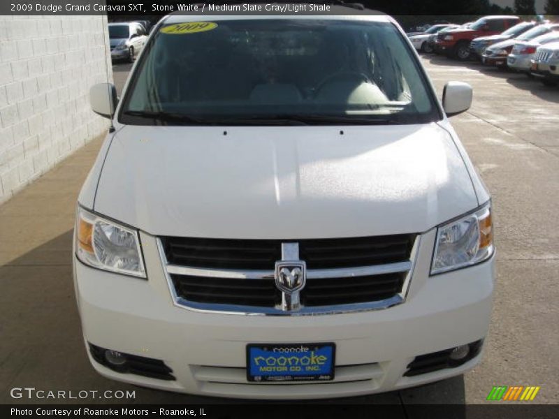 Stone White / Medium Slate Gray/Light Shale 2009 Dodge Grand Caravan SXT