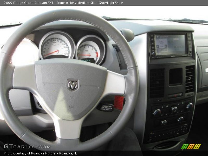 Stone White / Medium Slate Gray/Light Shale 2009 Dodge Grand Caravan SXT