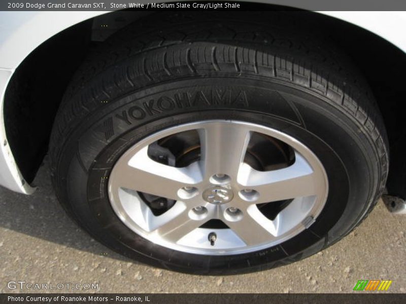 Stone White / Medium Slate Gray/Light Shale 2009 Dodge Grand Caravan SXT