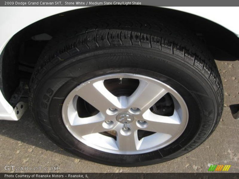 Stone White / Medium Slate Gray/Light Shale 2009 Dodge Grand Caravan SXT