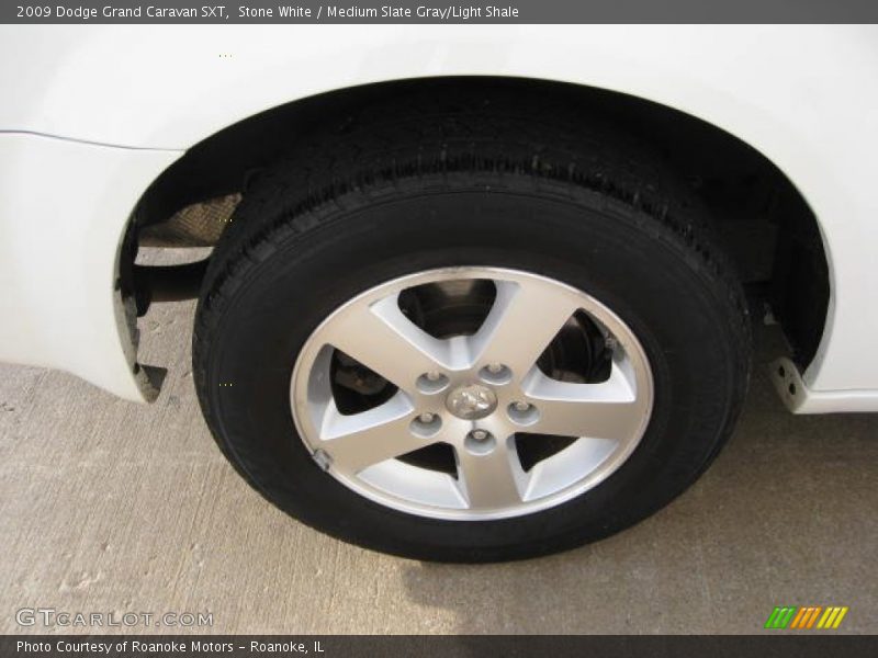 Stone White / Medium Slate Gray/Light Shale 2009 Dodge Grand Caravan SXT
