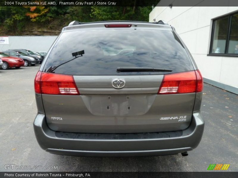Phantom Gray Pearl / Stone Gray 2004 Toyota Sienna XLE AWD