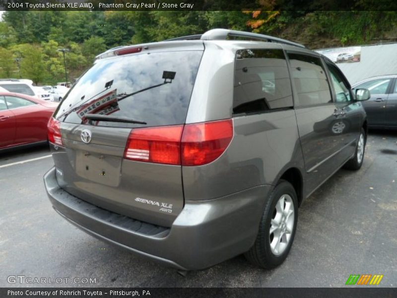 Phantom Gray Pearl / Stone Gray 2004 Toyota Sienna XLE AWD