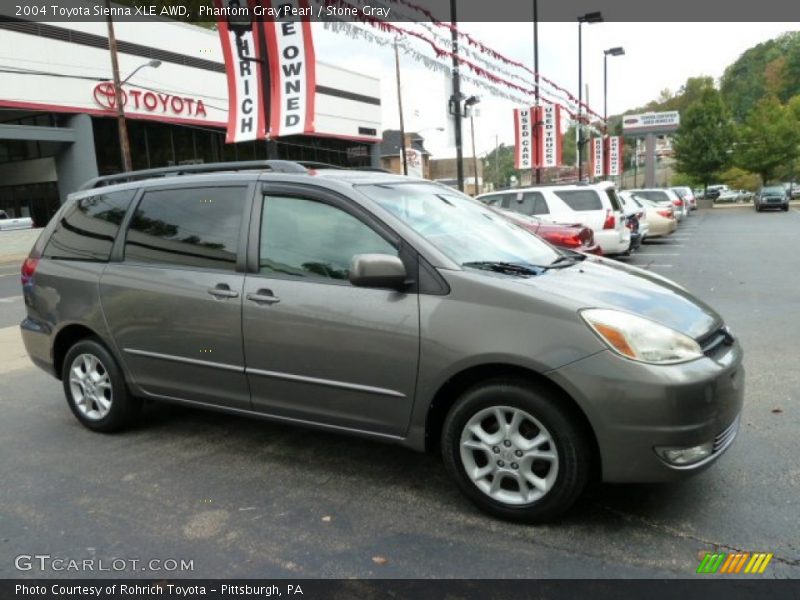 Phantom Gray Pearl / Stone Gray 2004 Toyota Sienna XLE AWD