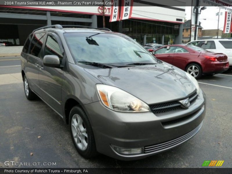 Phantom Gray Pearl / Stone Gray 2004 Toyota Sienna XLE AWD