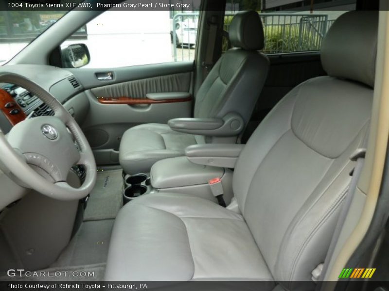 Phantom Gray Pearl / Stone Gray 2004 Toyota Sienna XLE AWD