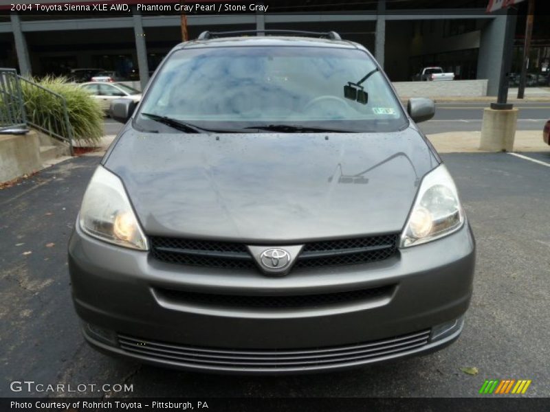 Phantom Gray Pearl / Stone Gray 2004 Toyota Sienna XLE AWD