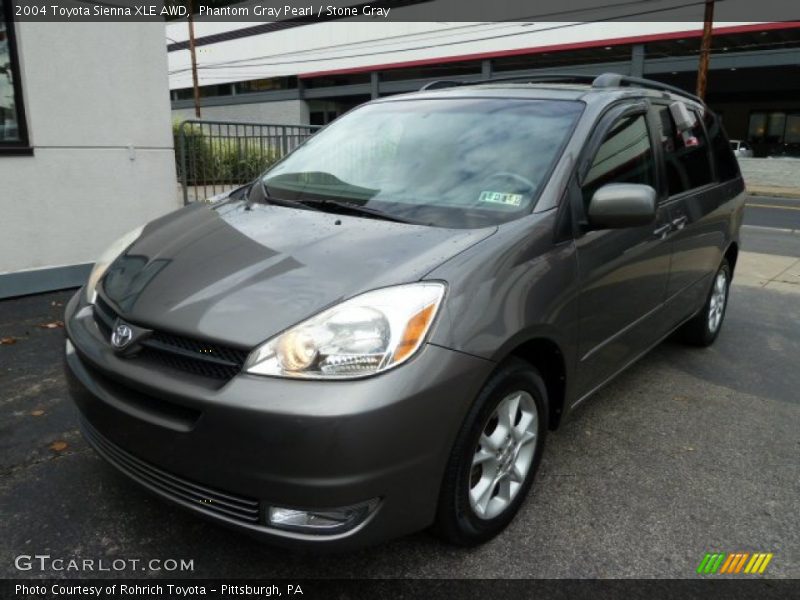 Phantom Gray Pearl / Stone Gray 2004 Toyota Sienna XLE AWD