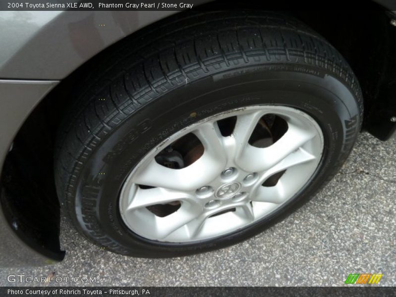 Phantom Gray Pearl / Stone Gray 2004 Toyota Sienna XLE AWD