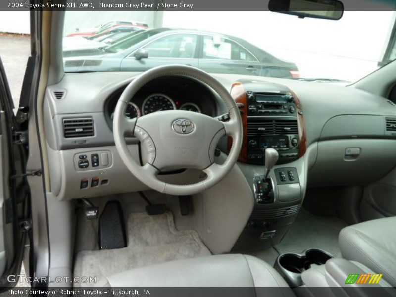Phantom Gray Pearl / Stone Gray 2004 Toyota Sienna XLE AWD
