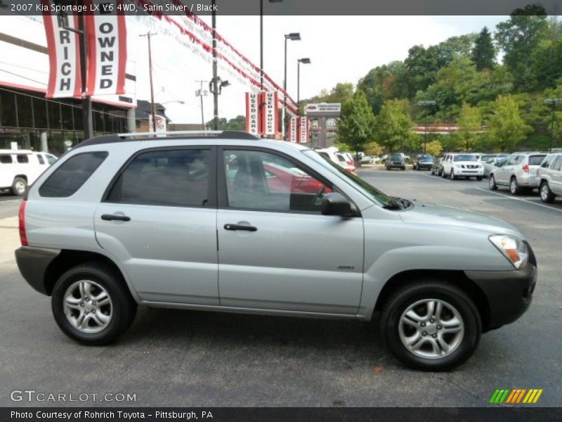 Satin Silver / Black 2007 Kia Sportage LX V6 4WD