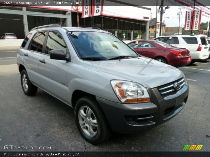 Satin Silver / Black 2007 Kia Sportage LX V6 4WD