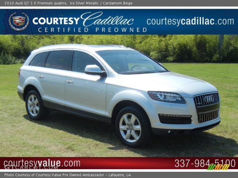 Ice Silver Metallic / Cardamom Beige 2010 Audi Q7 3.6 Premium quattro