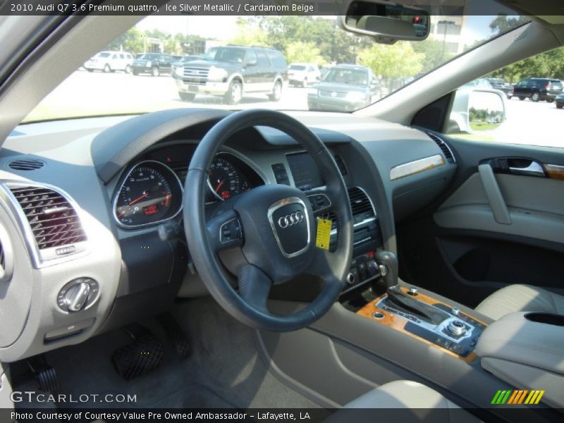 Ice Silver Metallic / Cardamom Beige 2010 Audi Q7 3.6 Premium quattro