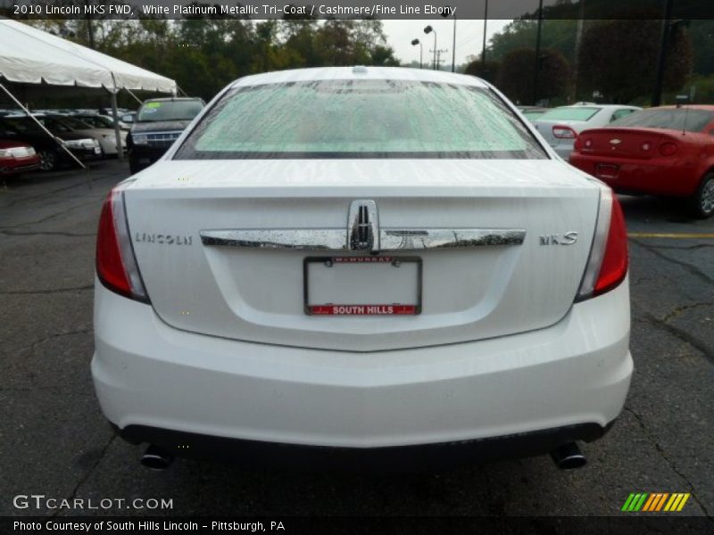 White Platinum Metallic Tri-Coat / Cashmere/Fine Line Ebony 2010 Lincoln MKS FWD