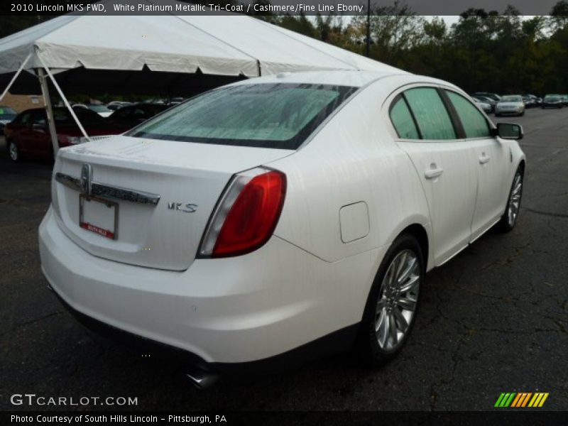 White Platinum Metallic Tri-Coat / Cashmere/Fine Line Ebony 2010 Lincoln MKS FWD