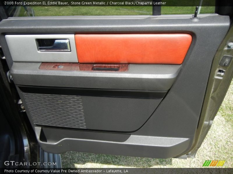 Stone Green Metallic / Charcoal Black/Chaparral Leather 2008 Ford Expedition EL Eddie Bauer