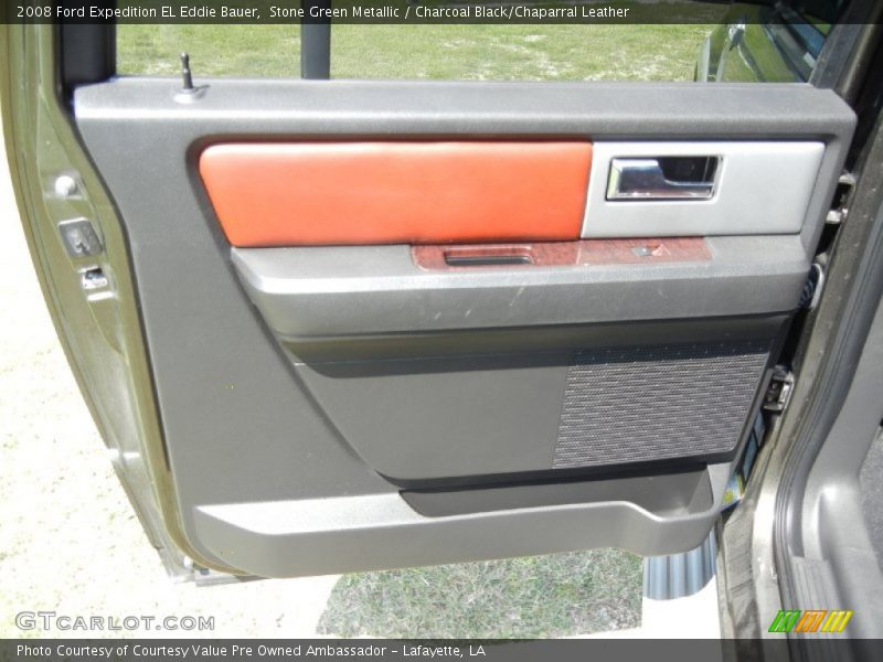 Stone Green Metallic / Charcoal Black/Chaparral Leather 2008 Ford Expedition EL Eddie Bauer
