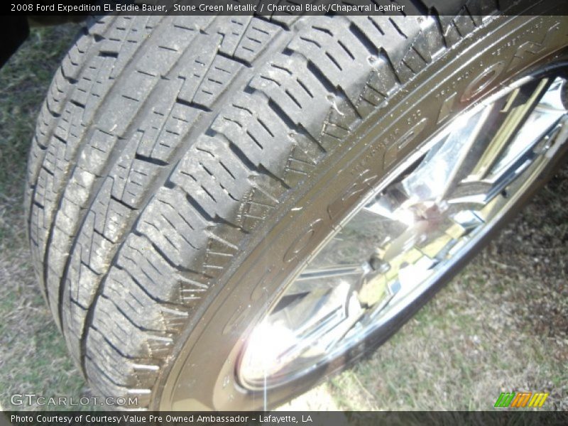 Stone Green Metallic / Charcoal Black/Chaparral Leather 2008 Ford Expedition EL Eddie Bauer