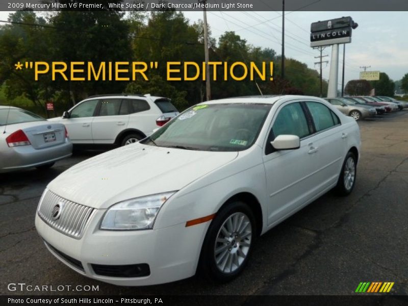 White Suede / Dark Charcoal/Medium Light Stone 2009 Mercury Milan V6 Premier