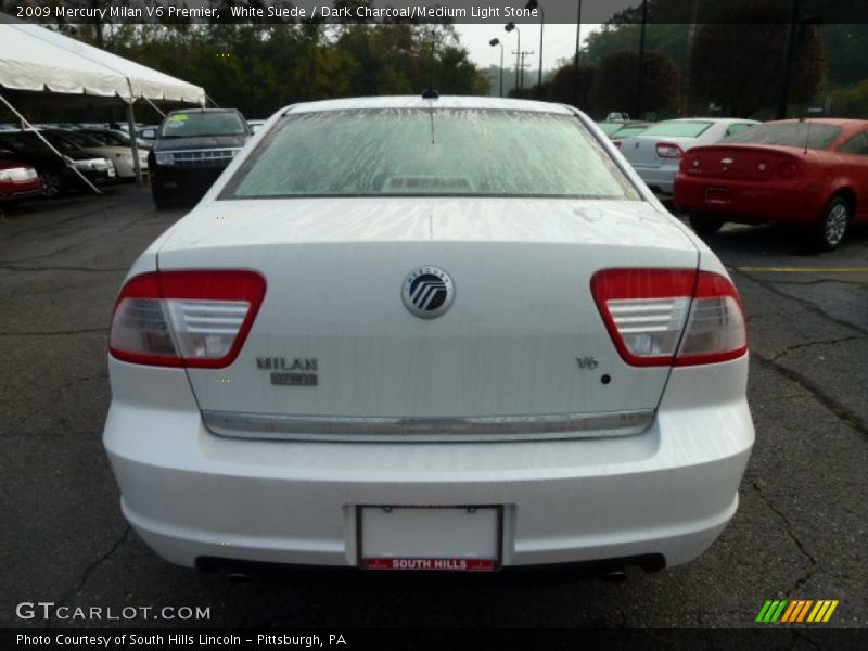White Suede / Dark Charcoal/Medium Light Stone 2009 Mercury Milan V6 Premier