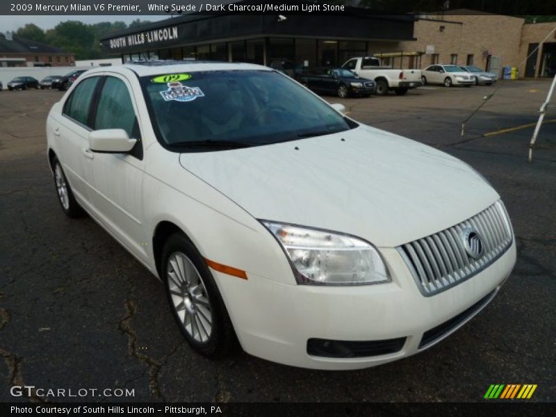 White Suede / Dark Charcoal/Medium Light Stone 2009 Mercury Milan V6 Premier