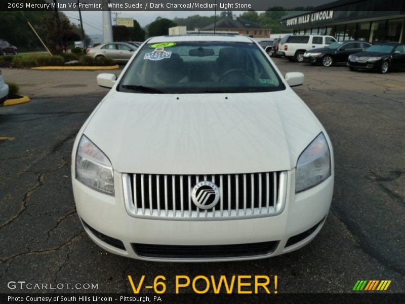 White Suede / Dark Charcoal/Medium Light Stone 2009 Mercury Milan V6 Premier
