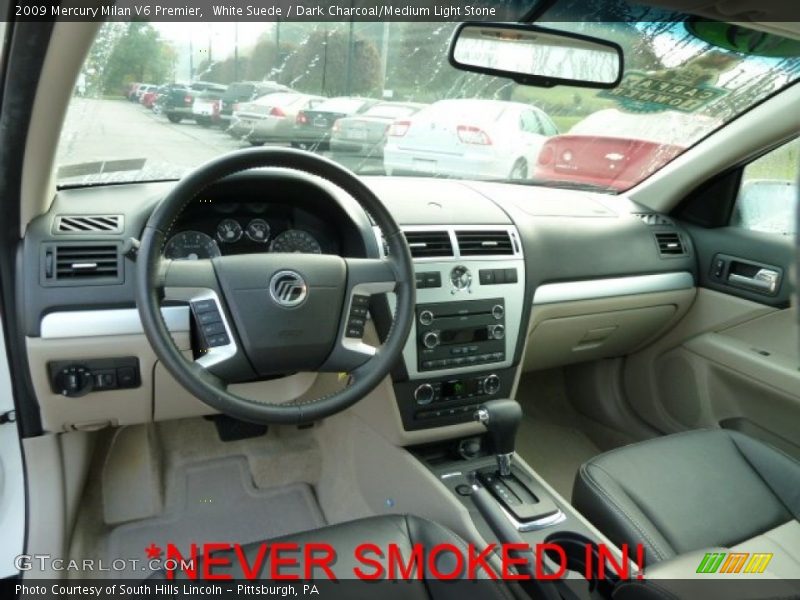 White Suede / Dark Charcoal/Medium Light Stone 2009 Mercury Milan V6 Premier