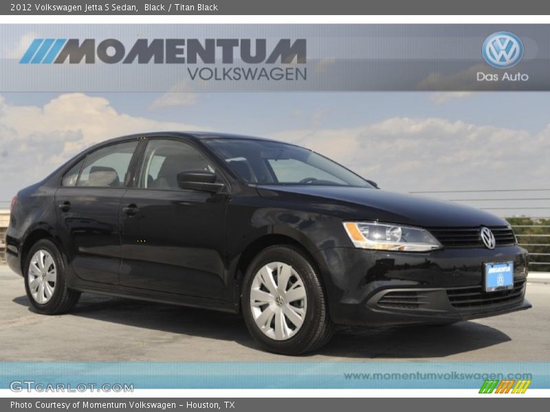 Black / Titan Black 2012 Volkswagen Jetta S Sedan